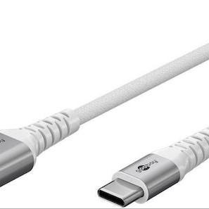 Goobay Braided USB 2.0 Cable USB-C male - USB-A 60W Λευκό 3m (74532)