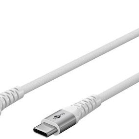 Goobay Braided USB 2.0 Cable USB-C male - USB-A 60W Λευκό 3m (74532)