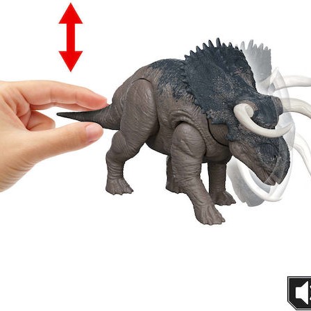 Φιγούρα Δράσης Nasutoceratops Jurassic World Δεινόσαυρος με Ήχους 30εκ.