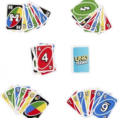 Επιτραπέζιο Παιχνίδι Uno Teams για 2-4 Παίκτες 7+ Ετών Mattel
