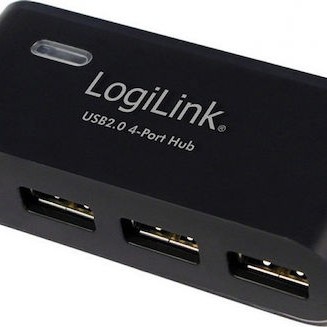 LogiLink USB 2.0 Hub 4 Θυρών με σύνδεση USB-A και Εξωτερική Παροχή Ρεύματος