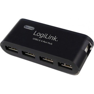 LogiLink USB 2.0 Hub 4 Θυρών με σύνδεση USB-A και Εξωτερική Παροχή Ρεύματος