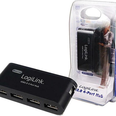 LogiLink USB 2.0 Hub 4 Θυρών με σύνδεση USB-A και Εξωτερική Παροχή Ρεύματος