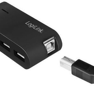 LogiLink USB 2.0 Hub 4 Θυρών με σύνδεση USB-A και Εξωτερική Παροχή Ρεύματος