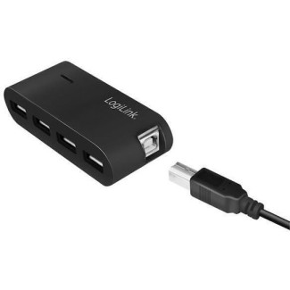 LogiLink USB 2.0 Hub 4 Θυρών με σύνδεση USB-A και Εξωτερική Παροχή Ρεύματος
