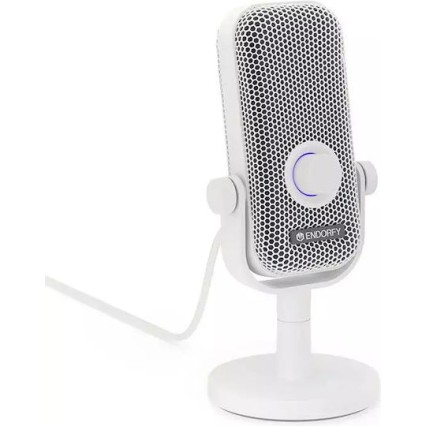 Endorfy Solum S Onyx Μικρόφωνο USB Επιτραπέζιο για Φωνητικά σε Λευκό Χρώμα