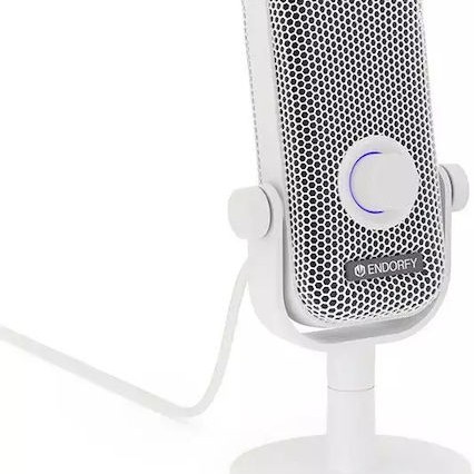 Endorfy Solum S Onyx Μικρόφωνο USB Επιτραπέζιο για Φωνητικά σε Λευκό Χρώμα