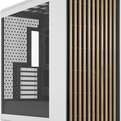 Fractal Design North XL RC Gaming Midi Tower Κουτί Υπολογιστή με Πλαϊνό Παράθυρο Chalk White