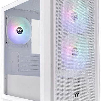 Thermaltake Versa H16 TG ARGB Gaming Micro Tower Κουτί Υπολογιστή με Πλαϊνό Παράθυρο Snow