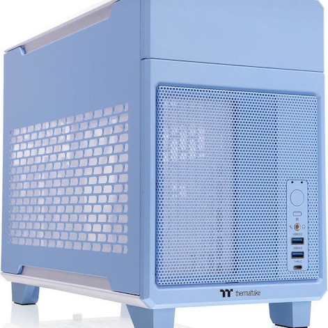 Thermaltake TR100 Mini Tower Κουτί Υπολογιστή Hydrangea Blue