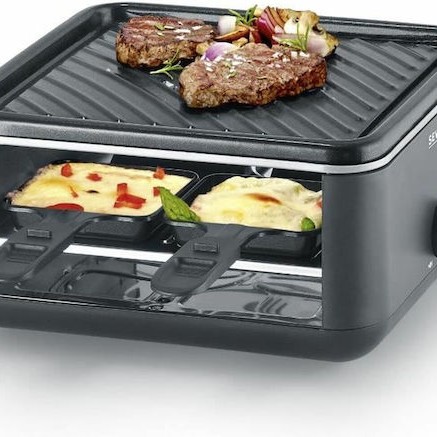 Severin Επιτραπέζια Ηλεκτρική Ψησταριά Αυλακωτής Πλάκας 800W με Ρυθμιζόμενο Θερμοστάστη 24x24εκ.