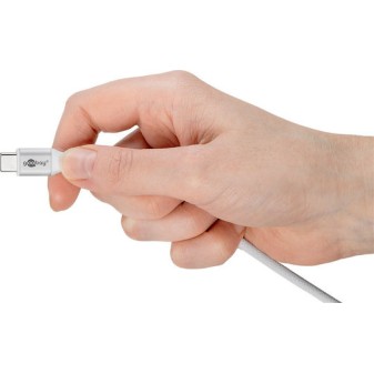 Goobay USB 2.0 Cable USB-C male - USB-C 60W Λευκό 1m (70193)