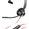 Poly Blackwire 3315 On Ear Multimedia Ακουστικά με μικρόφωνο και σύνδεση 3.5mm Jack / USB-C