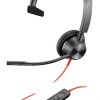 Poly Blackwire 3315 On Ear Multimedia Ακουστικά με μικρόφωνο και σύνδεση 3.5mm Jack / USB-C