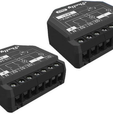 Shelly Smart Ενδιάμεσος Διακόπτης Wi-Fi 2τμχ