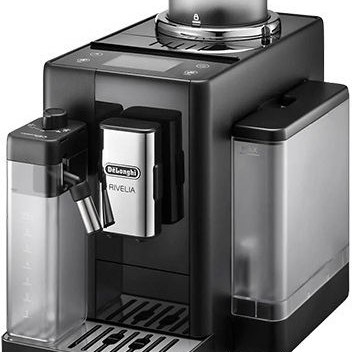De'Longhi Rivelia Αυτόματη Μηχανή Espresso 1450W Πίεσης 19bar για Cappuccino με Μύλο Άλεσης Onyx Black