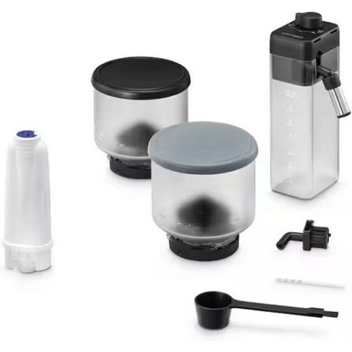 De'Longhi Rivelia Αυτόματη Μηχανή Espresso 1450W Πίεσης 19bar για Cappuccino με Μύλο Άλεσης Onyx Black