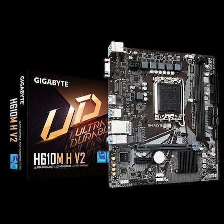 Gigabyte H610M H V2 DDR5 rev. 1.0 Motherboard Micro ATX με Intel 1700 Socket