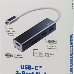 LogiLink USB 3.0 Hub 3 Θυρών με σύνδεση USB-C
