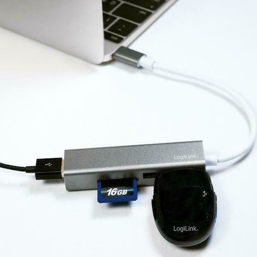 LogiLink USB 3.0 Hub 3 Θυρών με σύνδεση USB-C