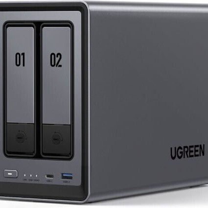 Ugreen DXP2800 NAS Tower με 2 θέσεις για HDD/SSD