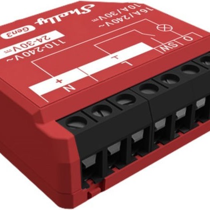 Shelly 1pm Gen3 Ενδιάμεσος Διακόπτης 2τμχ