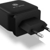 Icy Box Φορτιστής Χωρίς Καλώδιο με Θύρα USB-A και 2 Θύρες USB-C 65W Power Delivery Μαύρος (IB-PS103-PD)