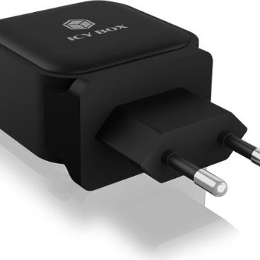 Icy Box Φορτιστής Χωρίς Καλώδιο με Θύρα USB-A και 2 Θύρες USB-C 65W Power Delivery Μαύρος (IB-PS103-PD)