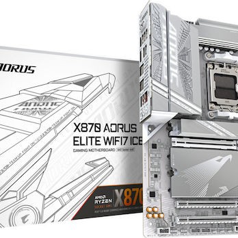 Gigabyte X870 Aorus Elite WIFI7 ICE Motherboard ATX με AMD AM5 Socket