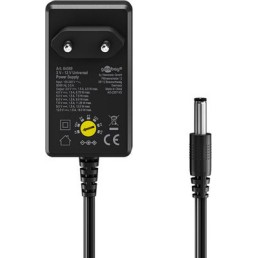 Goobay Ρυθμιζόμενο Universal Τροφοδοτικό 5 2.4A 12W με σετ βυσμάτων (74436)