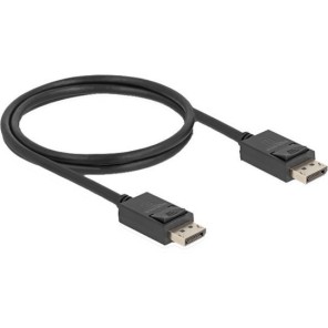 DeLock Cable DisplayPort male - DisplayPort male 1m Μαύρο (81174)