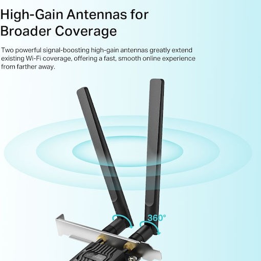 TP-LINK Archer TX20E v1 Ασύρματη Κάρτα Δικτύου Wi‑Fi 6 (1775Mbps) PCI
