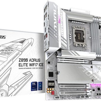 Gigabyte Aorus Elite Wifi 7 ICE Z890 Motherboard ATX με Intel 1851 Socket