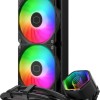 CoolerMaster MasterLiquid 240 Core II Υδρόψυξη Επεξεργαστή Διπλού Ανεμιστήρα 120mm για Socket AM4/AM5/1700/1200/115x με ARGB Φωτισμό