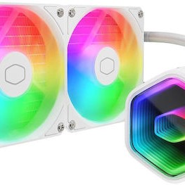 CoolerMaster MasterLiquid 240 Core II Υδρόψυξη Επεξεργαστή Διπλού Ανεμιστήρα 120mm για Socket 1700/1200/115x με ARGB Φωτισμό Λευκή