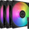 CoolerMaster SickleFlow Edge 120 Case Fan με ARGB Φωτισμό και Σύνδεση 3-Pin / 4-Pin PWM 3τμχ