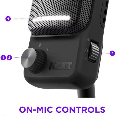 NZXT Capsule Elite Πυκνωτικό Μικρόφωνο Επιτραπέζιο για Φωνητικά