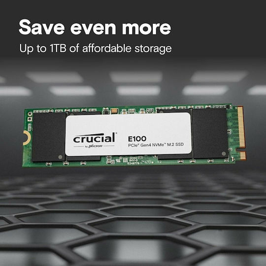 Crucial E100 SSD 2TB M.2 NVMe PCI Express 4.0