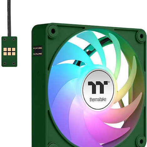 Thermaltake CT120 EX Case Fan με ARGB Φωτισμό και Σύνδεση 4-Pin PWM 3τμχ Racing Green