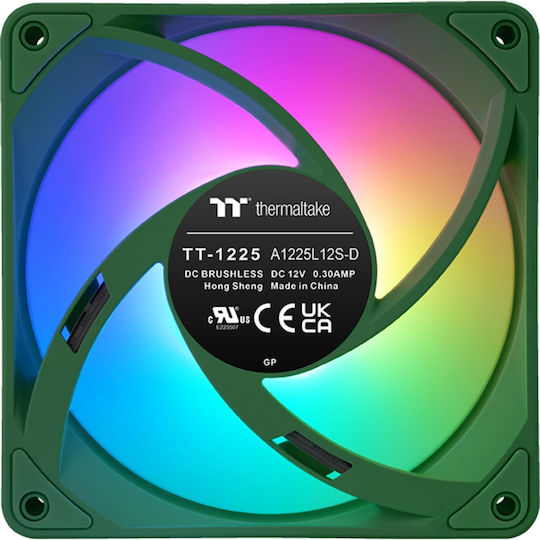 Thermaltake CT120 EX Case Fan με ARGB Φωτισμό και Σύνδεση 4-Pin PWM 3τμχ Racing Green