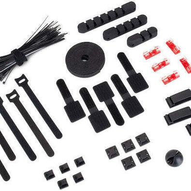 Sharkoon Officepal Οργανωτής Καλωδίων Μαύρος 136 Τεμάχια