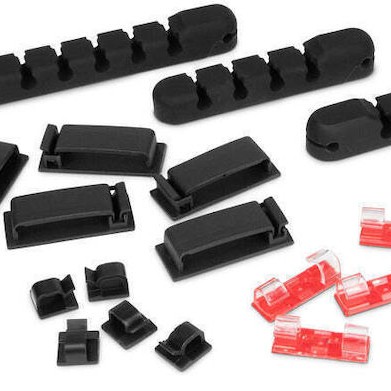 Sharkoon Officepal Οργανωτής Καλωδίων Μαύρος 136 Τεμάχια