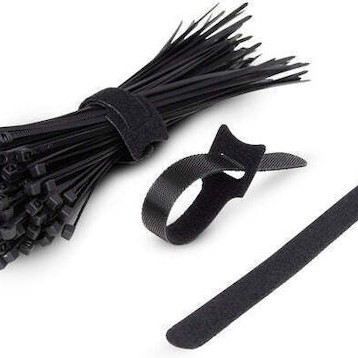 Sharkoon Officepal Οργανωτής Καλωδίων Μαύρος 136 Τεμάχια