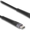 DeLock Braided USB 2.0 Cable USB-C male - USB-C 60W Μαύρο 2m (81125)