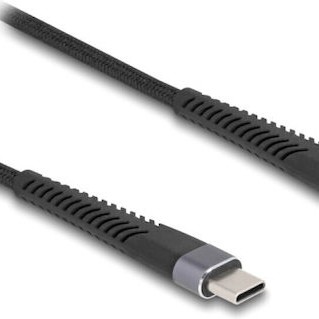 DeLock Braided USB 2.0 Cable USB-C male - USB-C 60W Μαύρο 2m (81125)