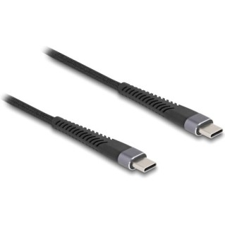 DeLock Braided USB 2.0 Cable USB-C male - USB-C 60W Μαύρο 2m (81125)