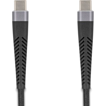 DeLock Braided USB 2.0 Cable USB-C male - USB-C 60W Μαύρο 2m (81125)
