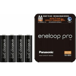 Panasonic Eneloop Pro With Battery Case Επαναφορτιζόμενες Μπαταρίες AA Ni-MH 2500mAh 1.2V 4τμχ