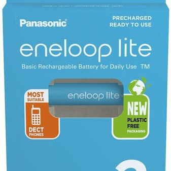 Panasonic Eneloop Lite Eco Pack Επαναφορτιζόμενες Μπαταρίες AAA Ni-MH 550mAh 1.2V 2τμχ