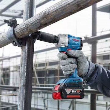 Bosch GDS 18V-350 Professional Brushless Μπουλονόκλειδο Μπαταρίας 18V Solo με Υποδοχή 1/2